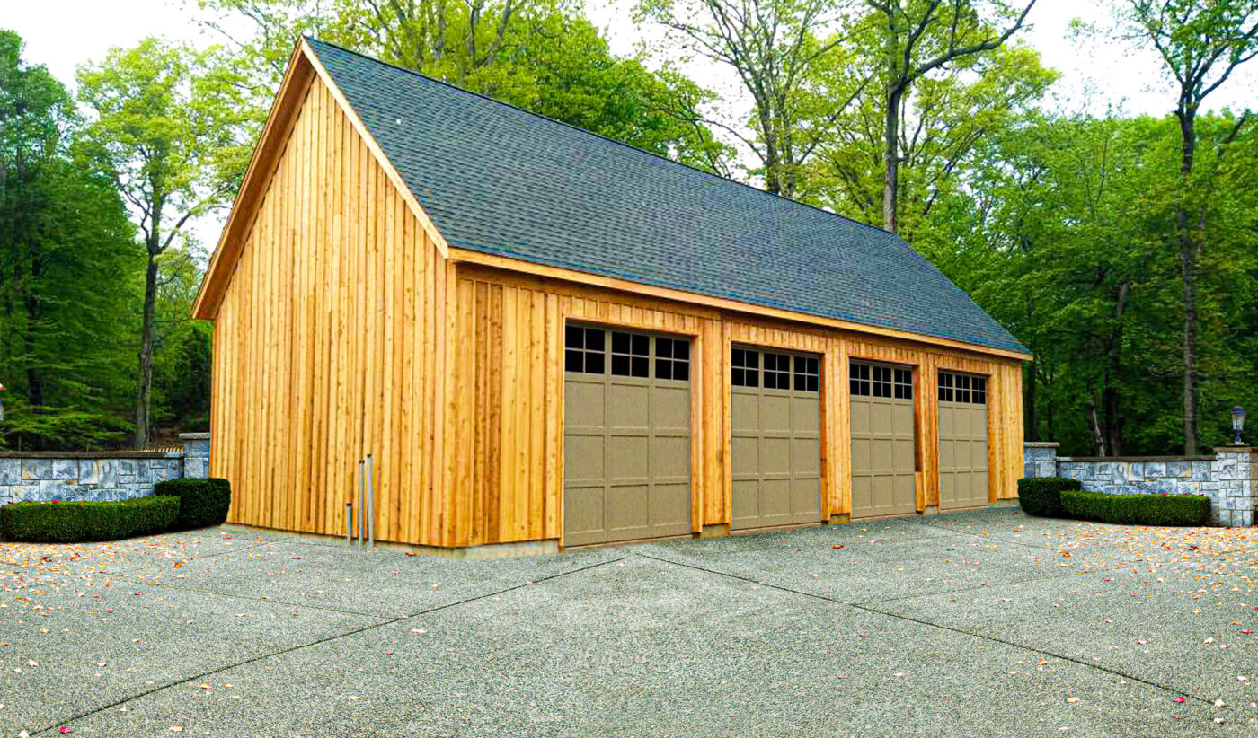 A four-car garage for sale in ME.
