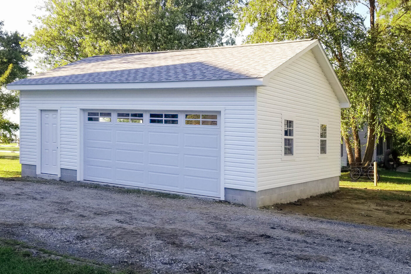 white 2-car garage for sale in Fayetteville, NC