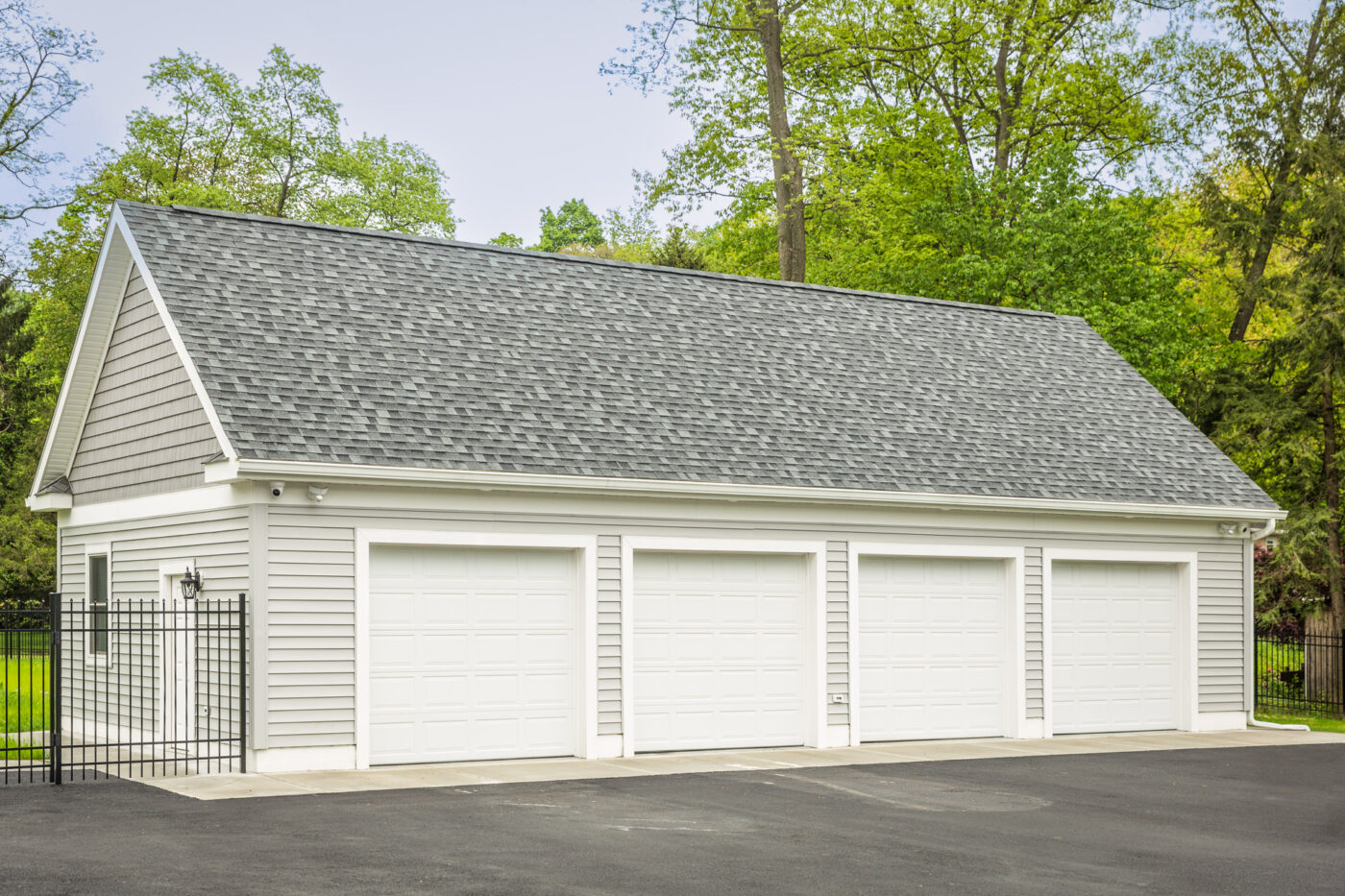 A four-car garage for sale in NH.