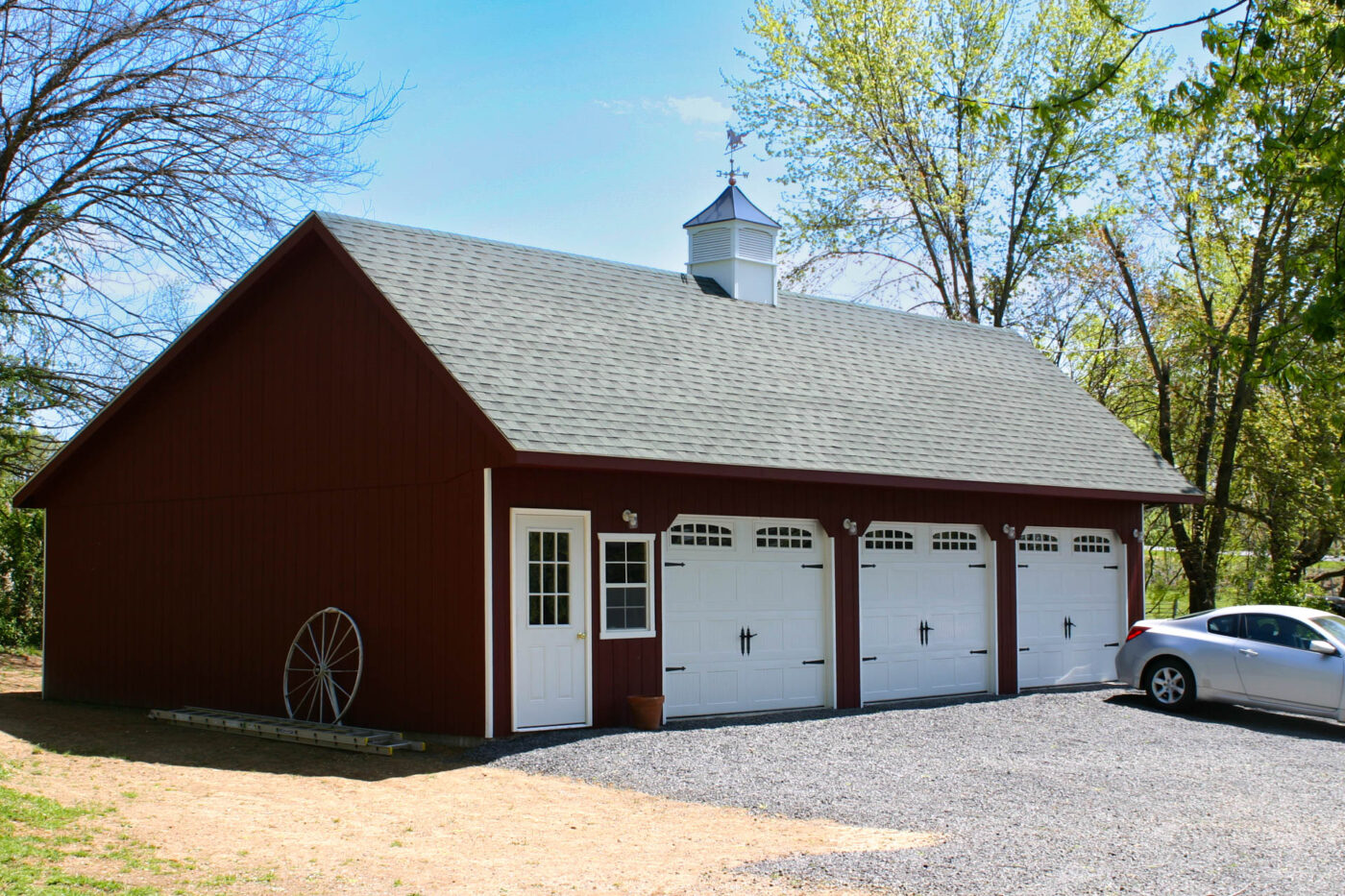3-car saltbox garage with cupola for sale in Syracuse, NY