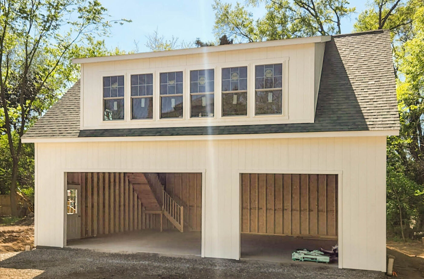 an off-white 2-story 2-car garage built for sale near Chesapeake, VA