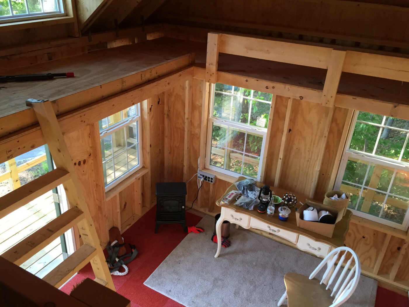 the interior of a shed built for sale in Edison, NJ
