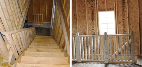 full stairway 2 story prefab garage pa 1 