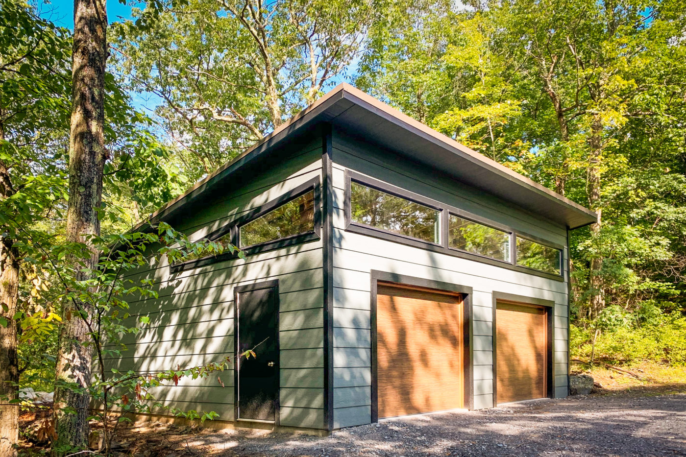 A modern 2-car garage for sale in PA, NY, MD, VA, NJ, NC, DE, RI, CT, MA, and beyond