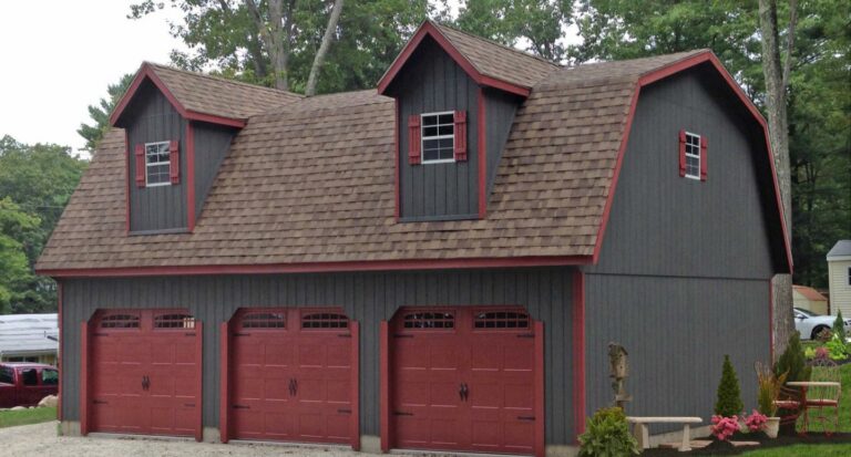 buy a detached 4 car garage attic