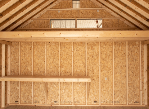 Single-Story Saltbox Four-Car Garage 15 premier shed 14' wide