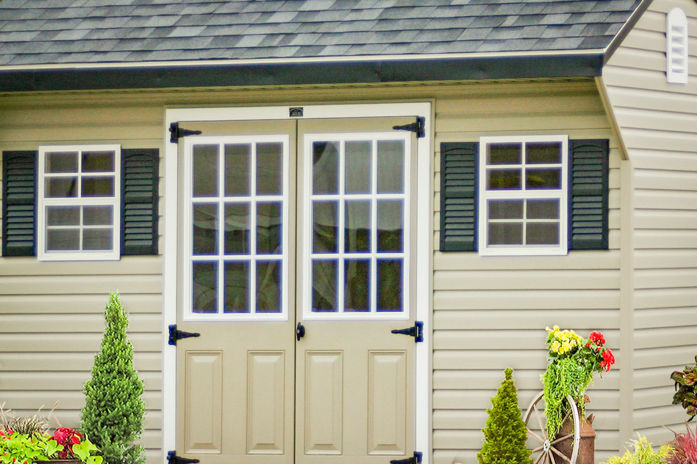Garden shed kit windows and doors options