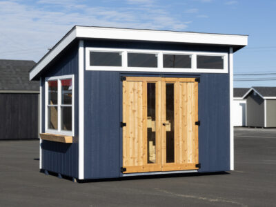 Lancaster Modern Shed Blue Cedar