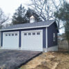 24x24 blue garage in centerville, MA with cupola