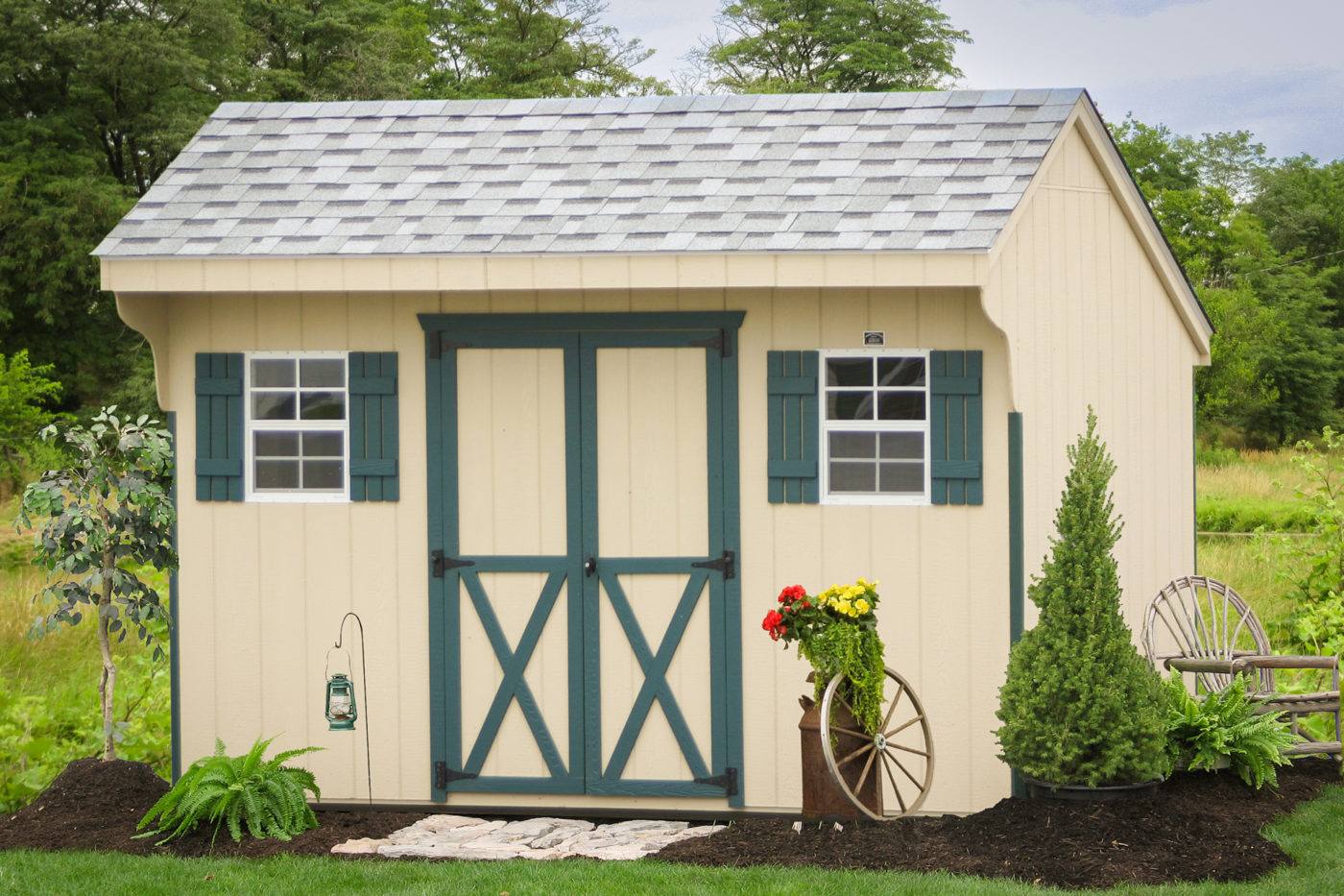 A saltbox shed for sale from Sheds Unlimited