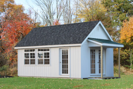 garden shed that looks like one room school
