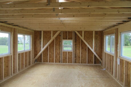 foot ball two story announcers booth sports shed