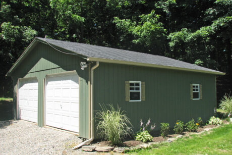 24x28 prefab two car garage