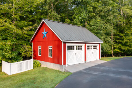 20x24 Single-Story Workshop 2-Car Garage in Palmyra, Va | Sheds Unlimited