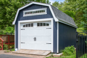 Premier Single-Car Dutch Barn Garage with Wood Siding