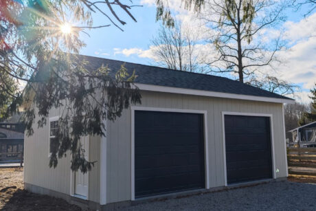 2 car 1 Story Prefab Workshop Garage Ronks Gray 2 460x307 f50 50