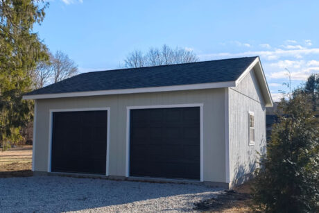 2 car 1 Story Prefab Workshop Garage Ronks Gray 460x307 f50 50
