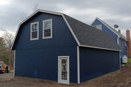 3 car Attic Prefab Maxibarn Deep Ocean Blue 3 460x307 f50 50