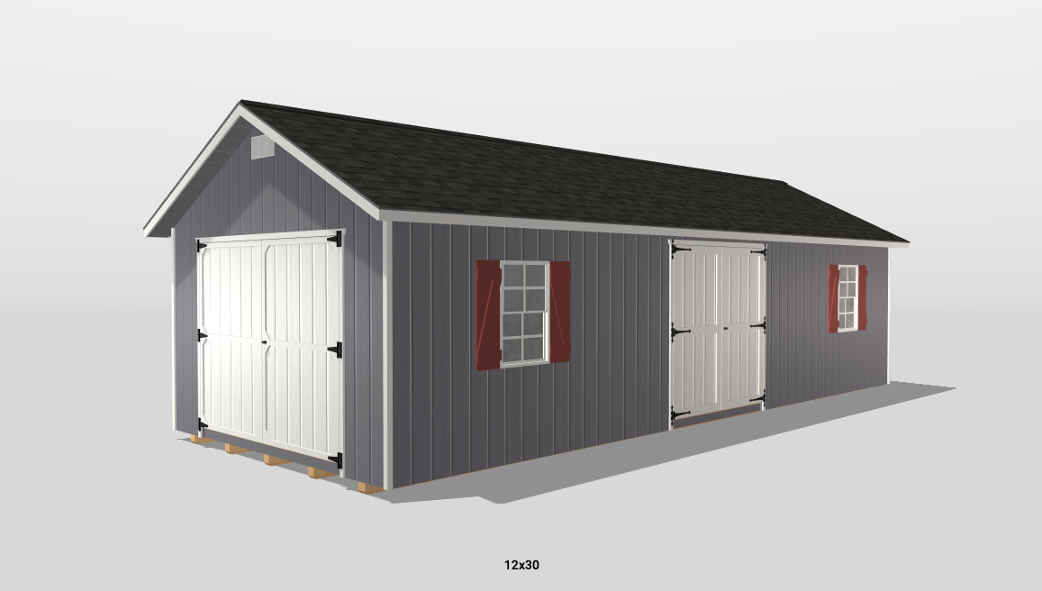 12x30 shed 3d build