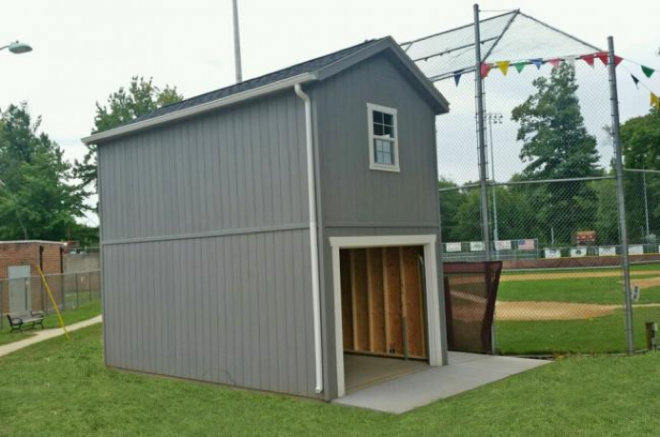annoucers booth storage sports field