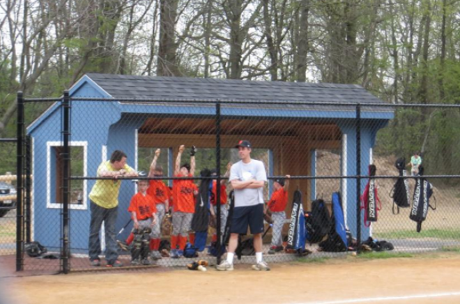 sports dugout shed
