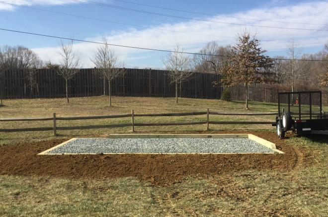 building your shed pad for modular garage