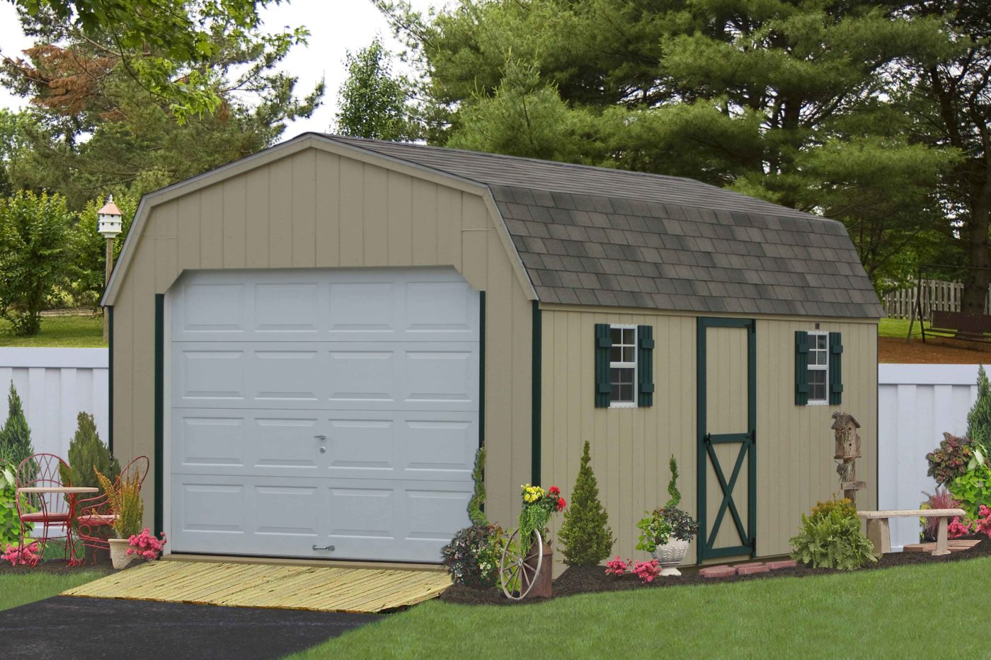amish built maxibarn style garage
