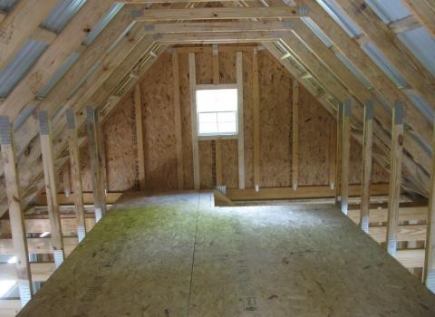 amish built garage with attic space 0
