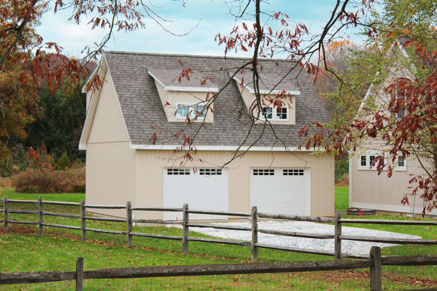 exterior of a two-car garage for sale in PA