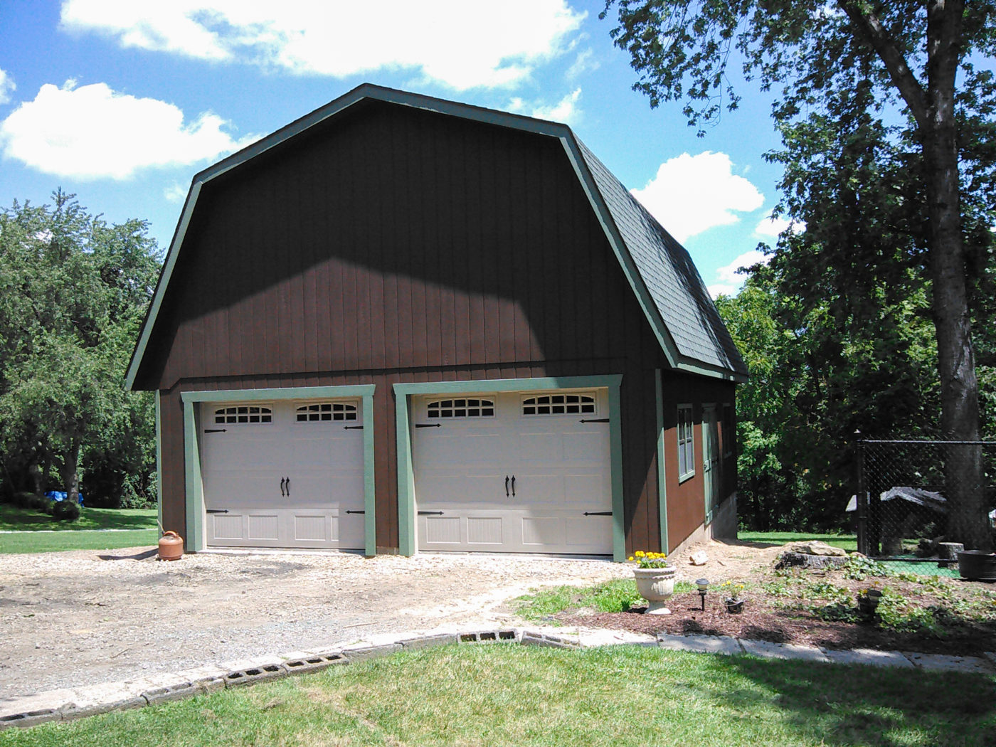 exterior of two-car garage sheds to buy in PA