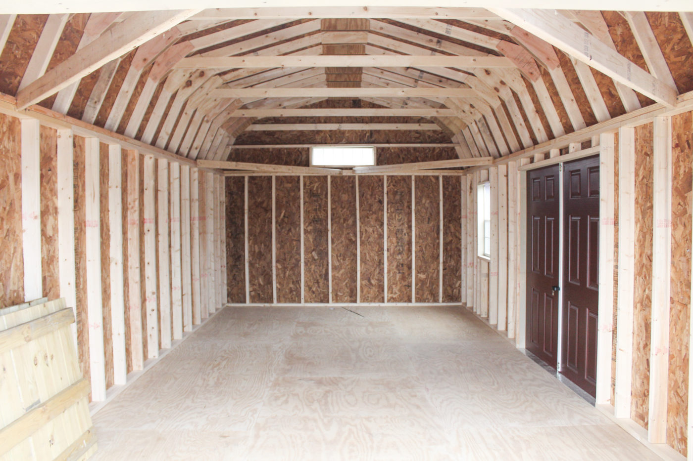 spacious interior of a quality-built barn for sale from PA