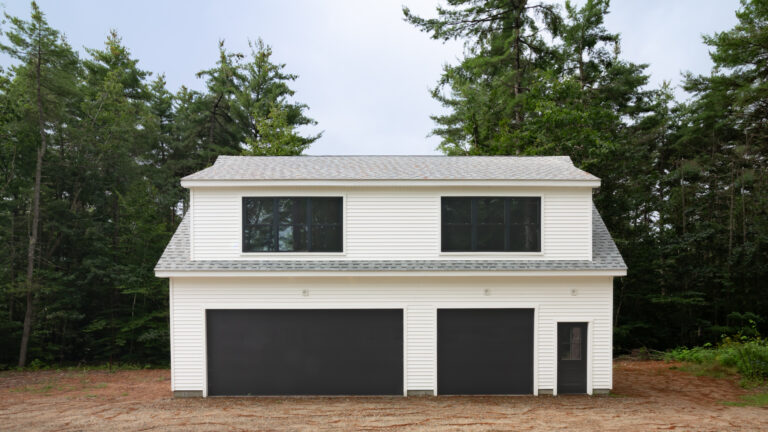A detached garage with a discussion regarding detached garage costs.