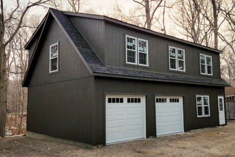 24x40 Legacy 2-Story Workshop 2-Car Garage in Lyme, CT | Sheds Unlimited