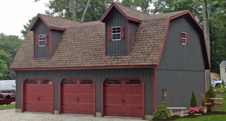 Legacy 2-Story MaxiBarn Three-Car Garage 1 cost of three car garage nj ny