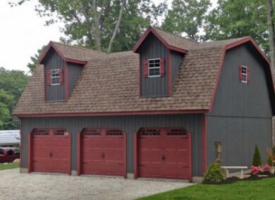 Legacy 2-Story MaxiBarn Three-Car Garage 8 cost of three car garage nj ny 1