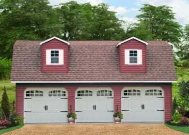 Attic MaxiBarn Four-Car Garage 6 four car garages with attic space