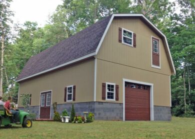 4-Car Barn Garages | Legacy 2-Story MaxiBarn 4-Car Garage