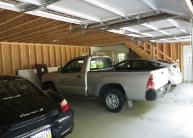 four car garage interior