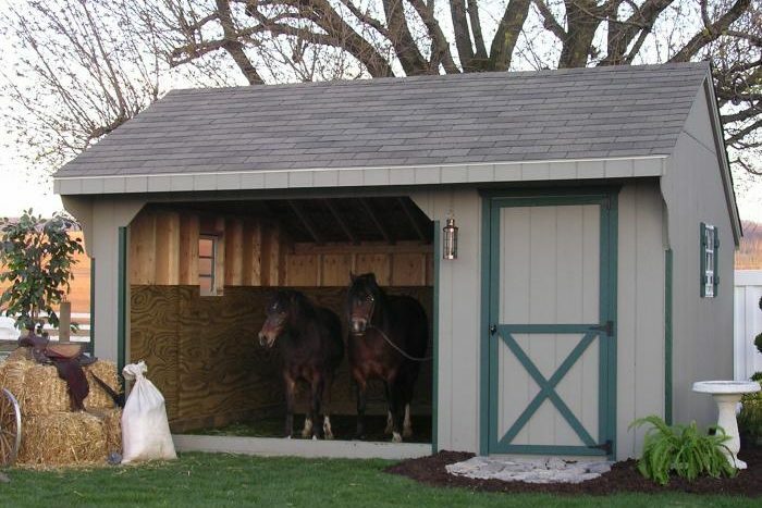 equine shelter with tack room nj