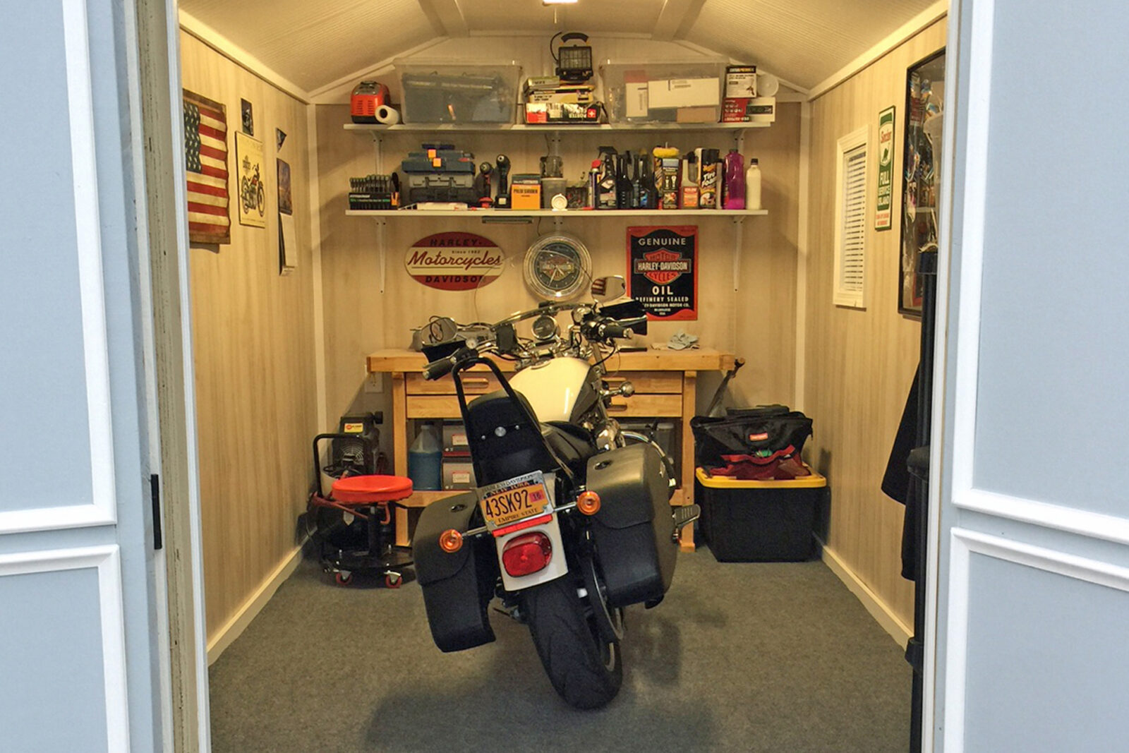 man cave motorcycle shed pa