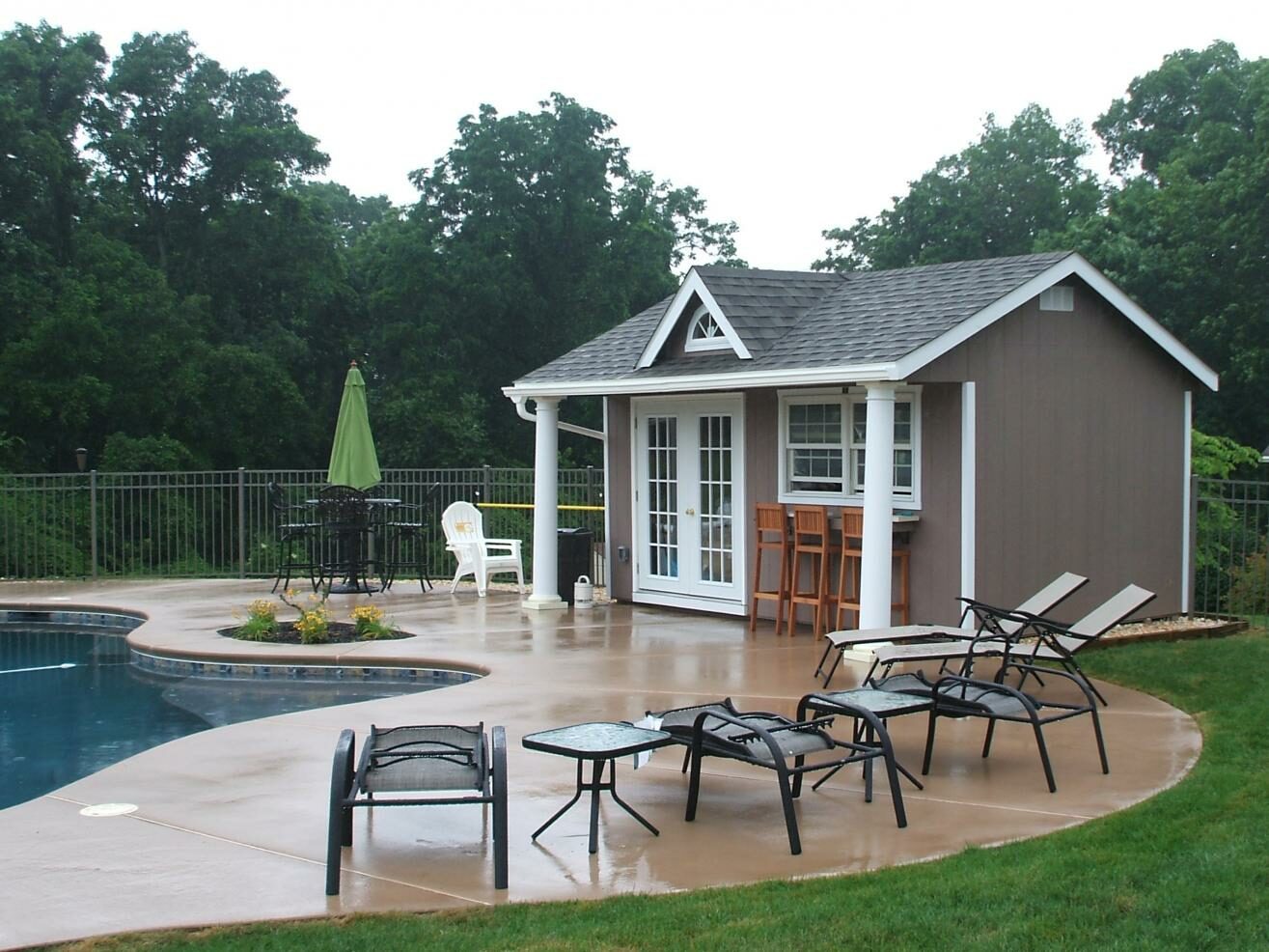 swimming pool house shed ny