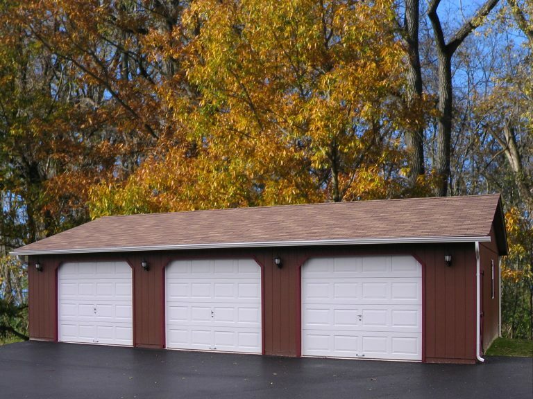 Prefab Three Car Garages By The Amish, Pre Built Garages Nj
