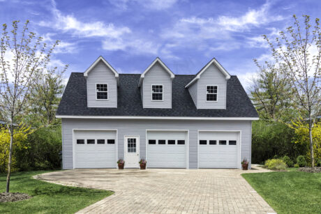 2 Story Workshop Three Car Photo Gallery 15 2-story 3-car garage with dormers and vinyl siding