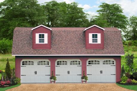 four car garages with attic space