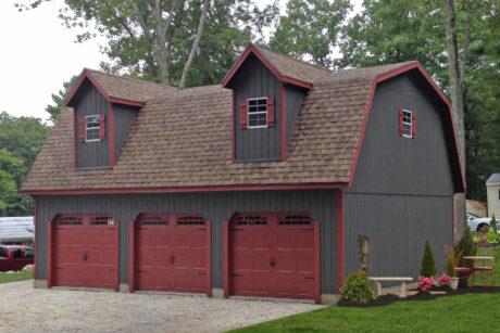Standard MaxiBarn Four Car Photo Gallery 2 detached amish car garage with loft space