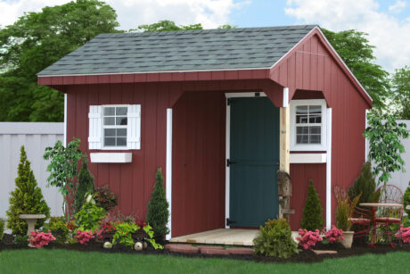 storage shed with porch