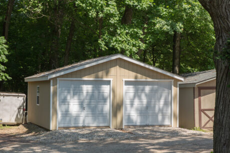 Standard Workshop Double Wide Photo Gallery 2 modular instant garage for two cars