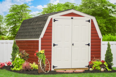 A mini barn kit for sale from Sheds Unlimited