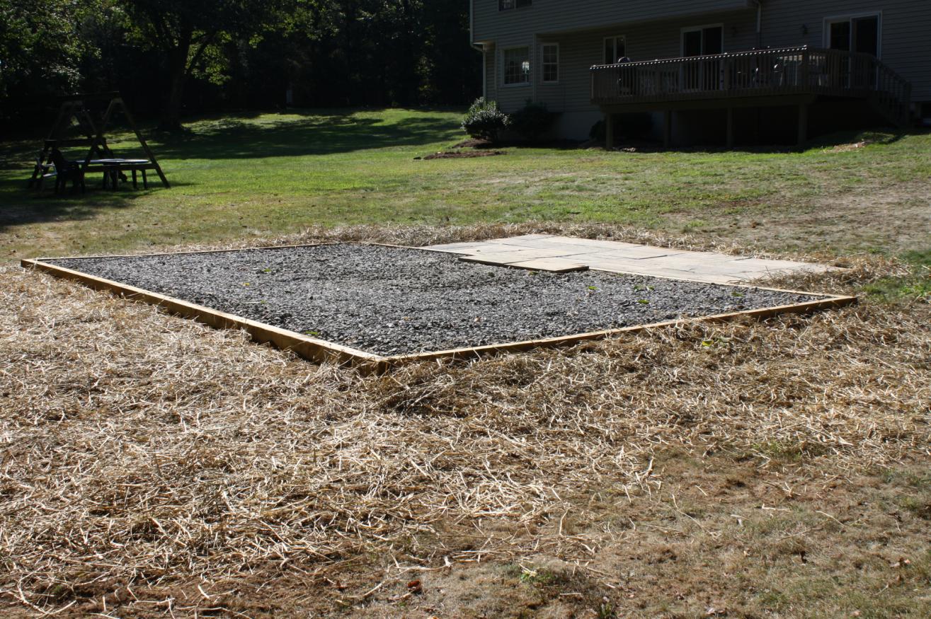 how to build a shed pad