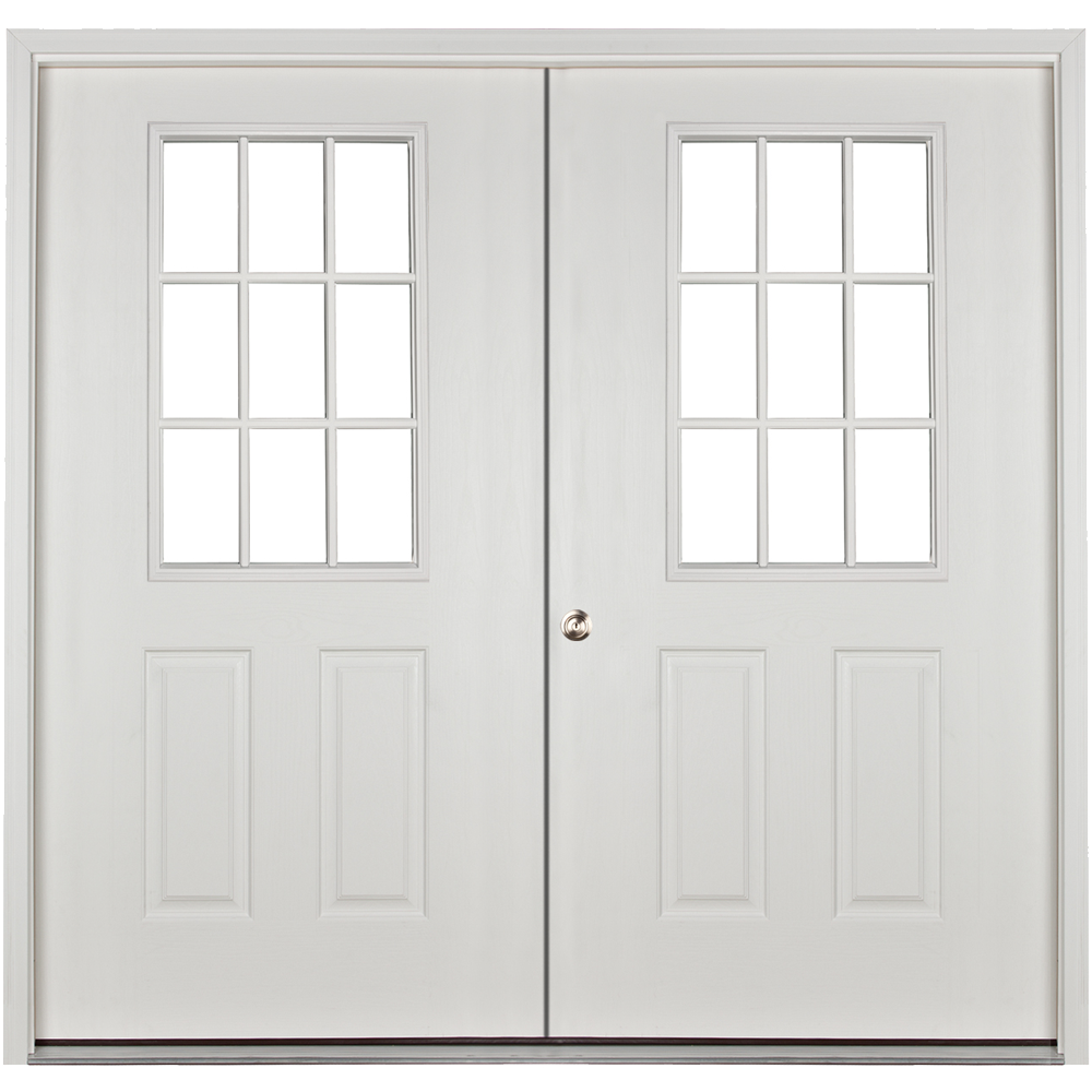 Prehung Steel Exterior Double Doors For Shed Builders Villa